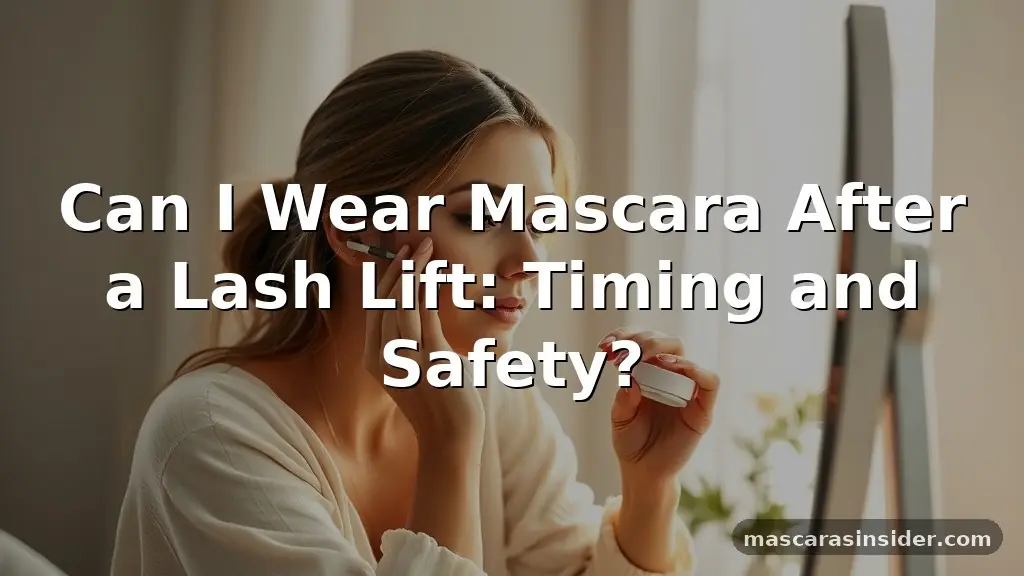 can i wear mascara after a lash lift