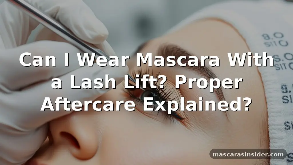 can i wear mascara with a lash lift