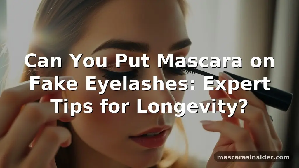 can you put mascara on fake eyelashes