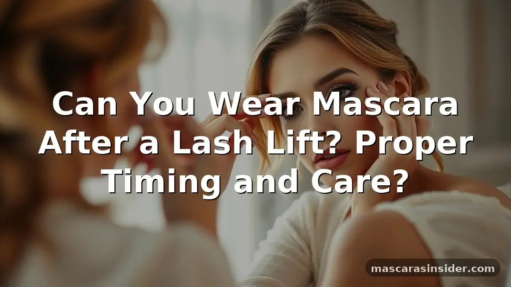 can you wear mascara after a lash lift