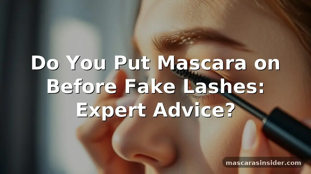 do you put mascara on before fake lashes