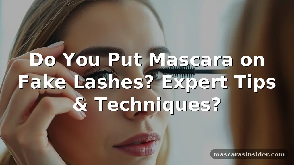 do you put mascara on fake lashes