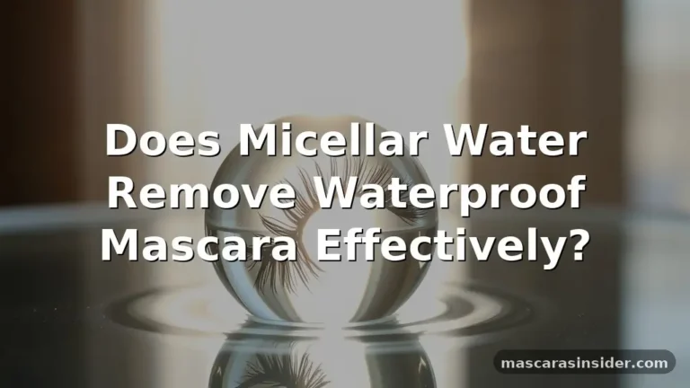 does micellar water remove waterproof mascara