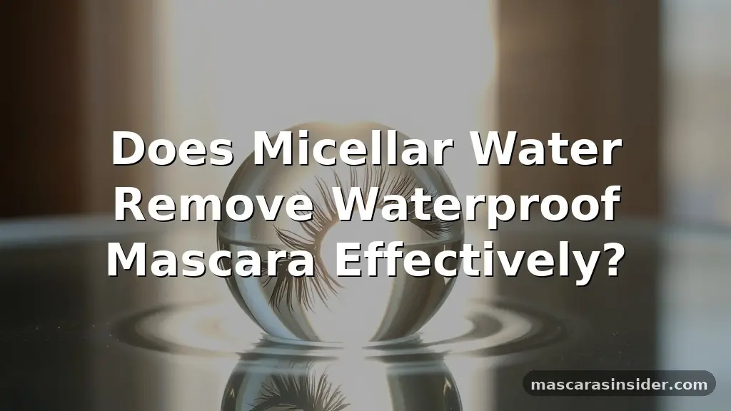 does micellar water remove waterproof mascara