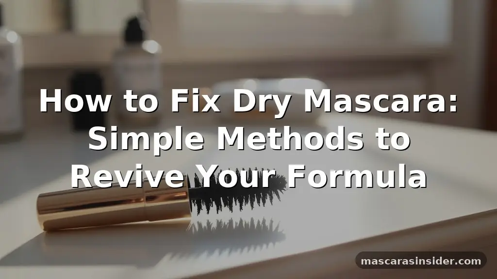 how to fix dry mascara