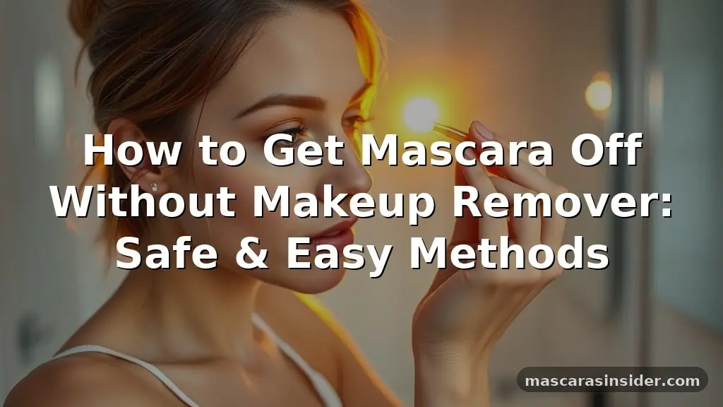 how to get mascara off without makeup remover
