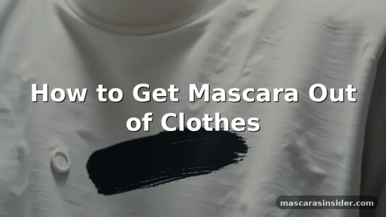 how to get mascara out of clothes