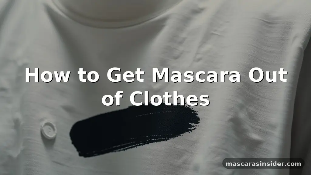 how to get mascara out of clothes