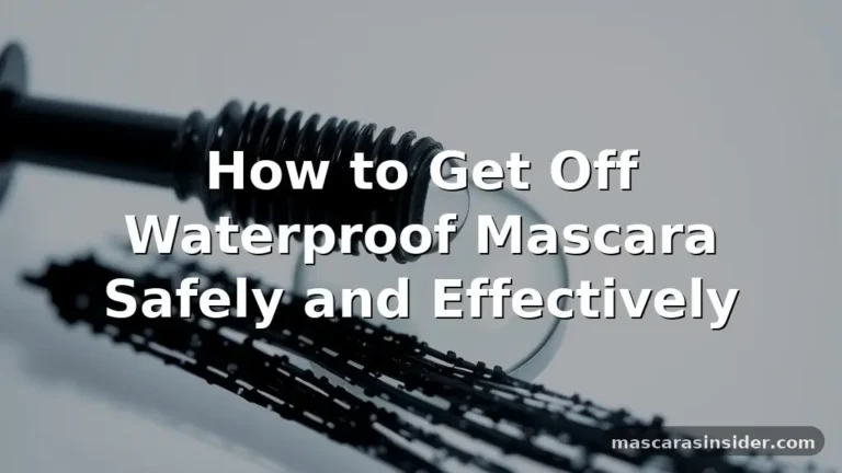 how to get off waterproof mascara