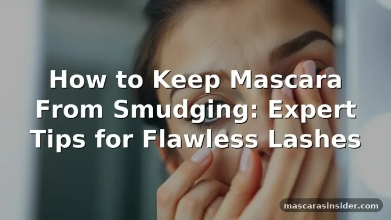 how to keep mascara from smudging