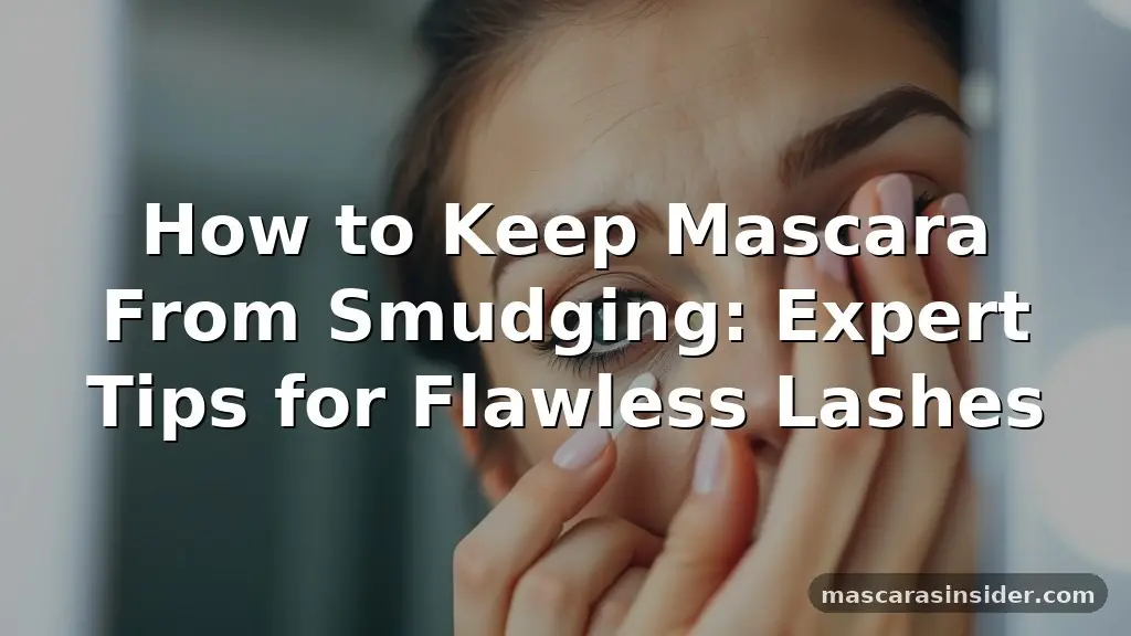 how to keep mascara from smudging