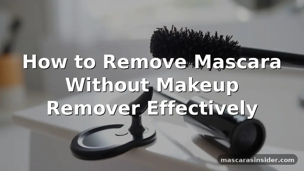 how to remove mascara without makeup remover