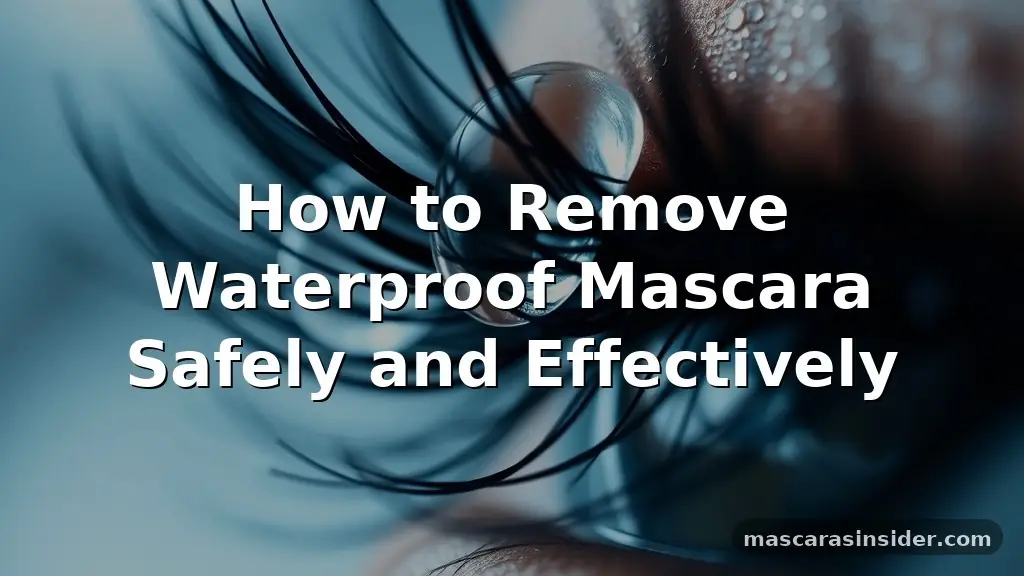 how to remove waterproof mascara