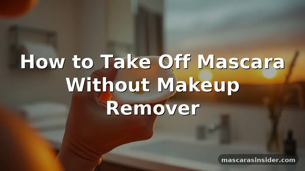 how to take off mascara without makeup remover