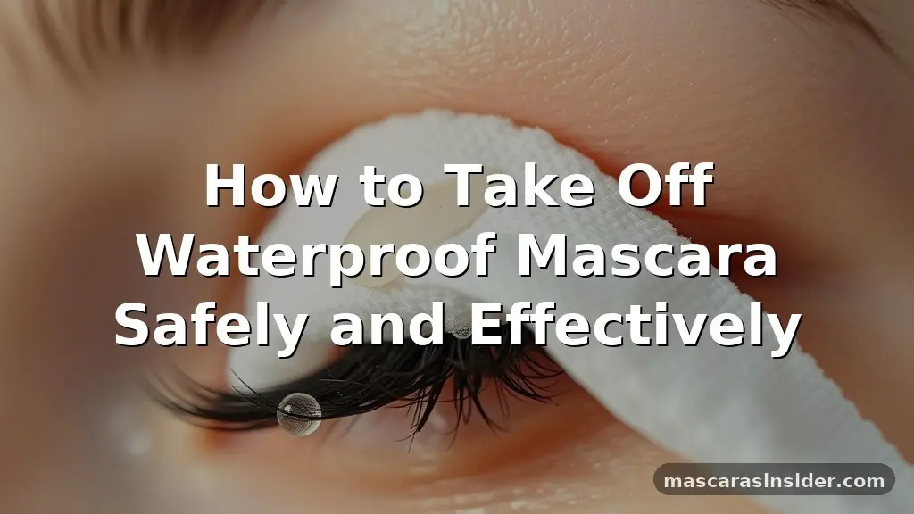 how to take off waterproof mascara