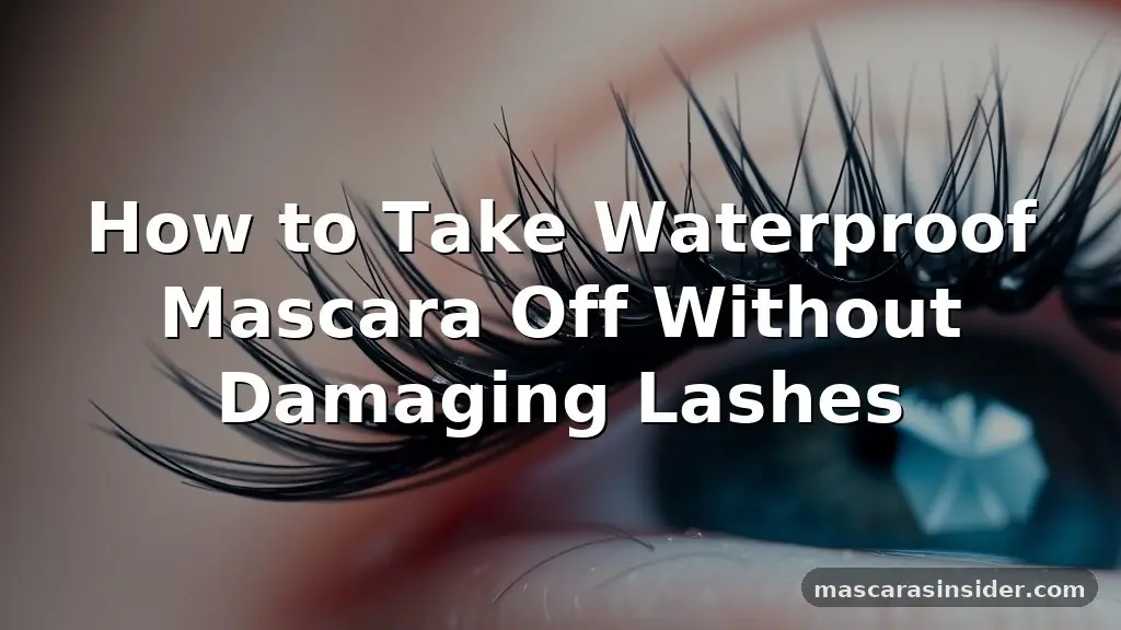 how to take waterproof mascara off