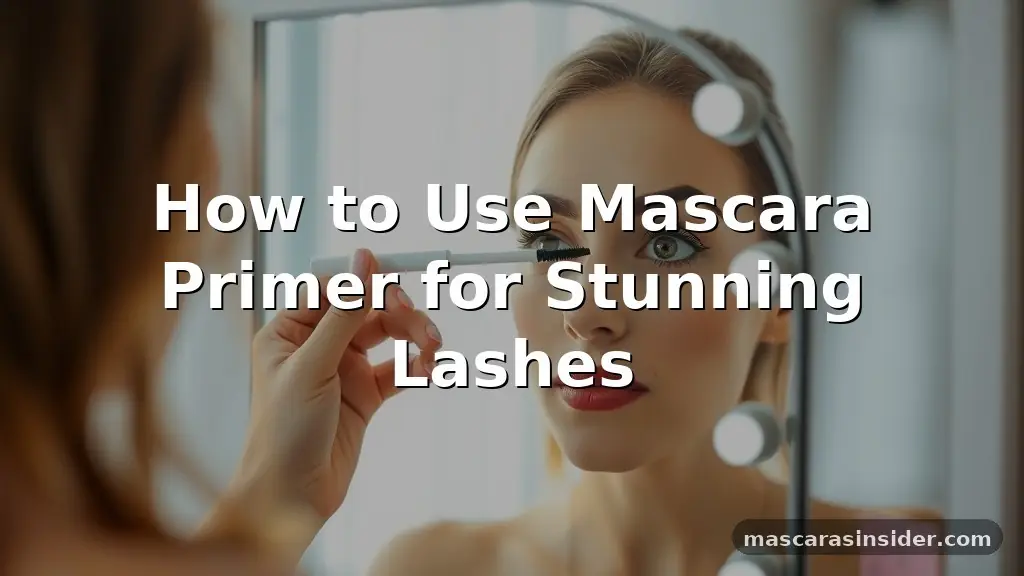 how to use mascara primer