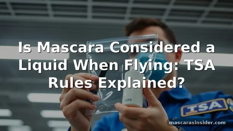 is mascara considered a liquid when flying