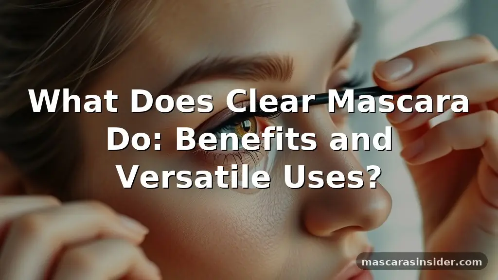 what does clear mascara do