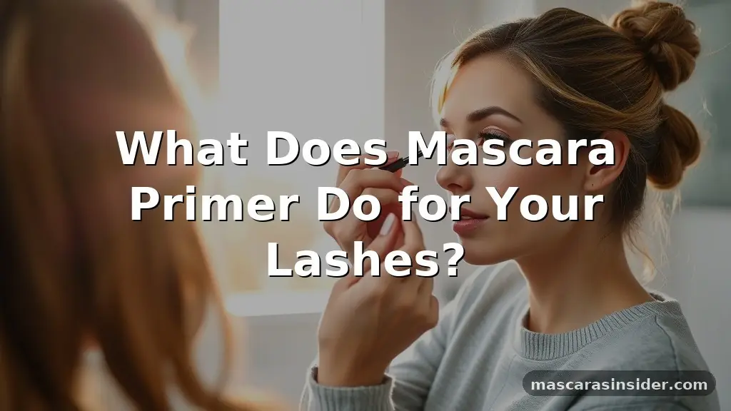 what does mascara primer do