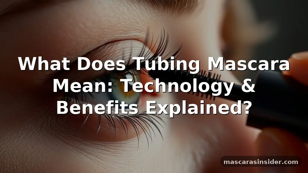 what does tubing mascara mean