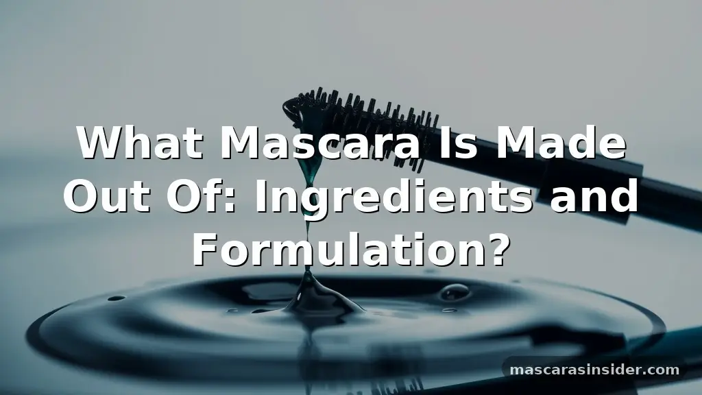 what is mascara made out of