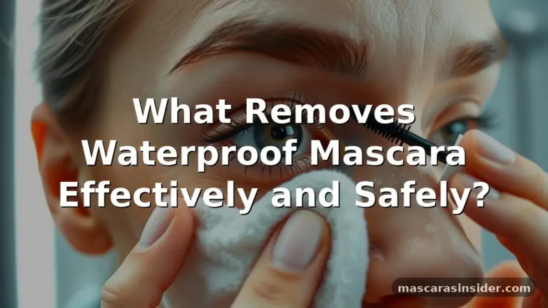 what removes waterproof mascara
