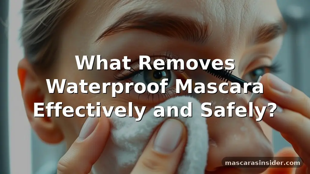 what removes waterproof mascara