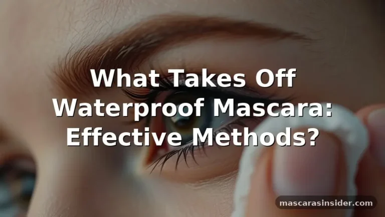 what takes off waterproof mascara