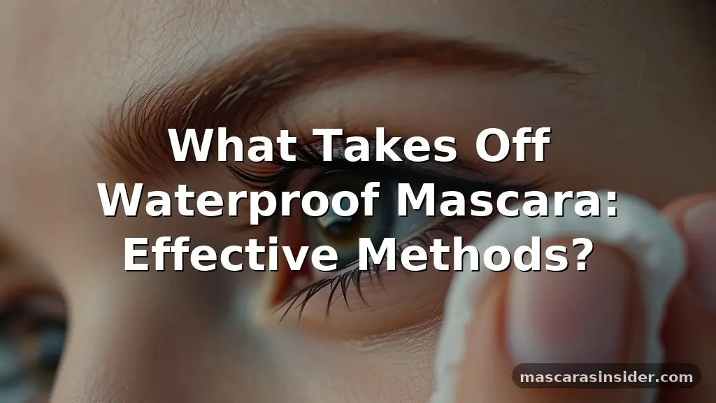 what takes off waterproof mascara