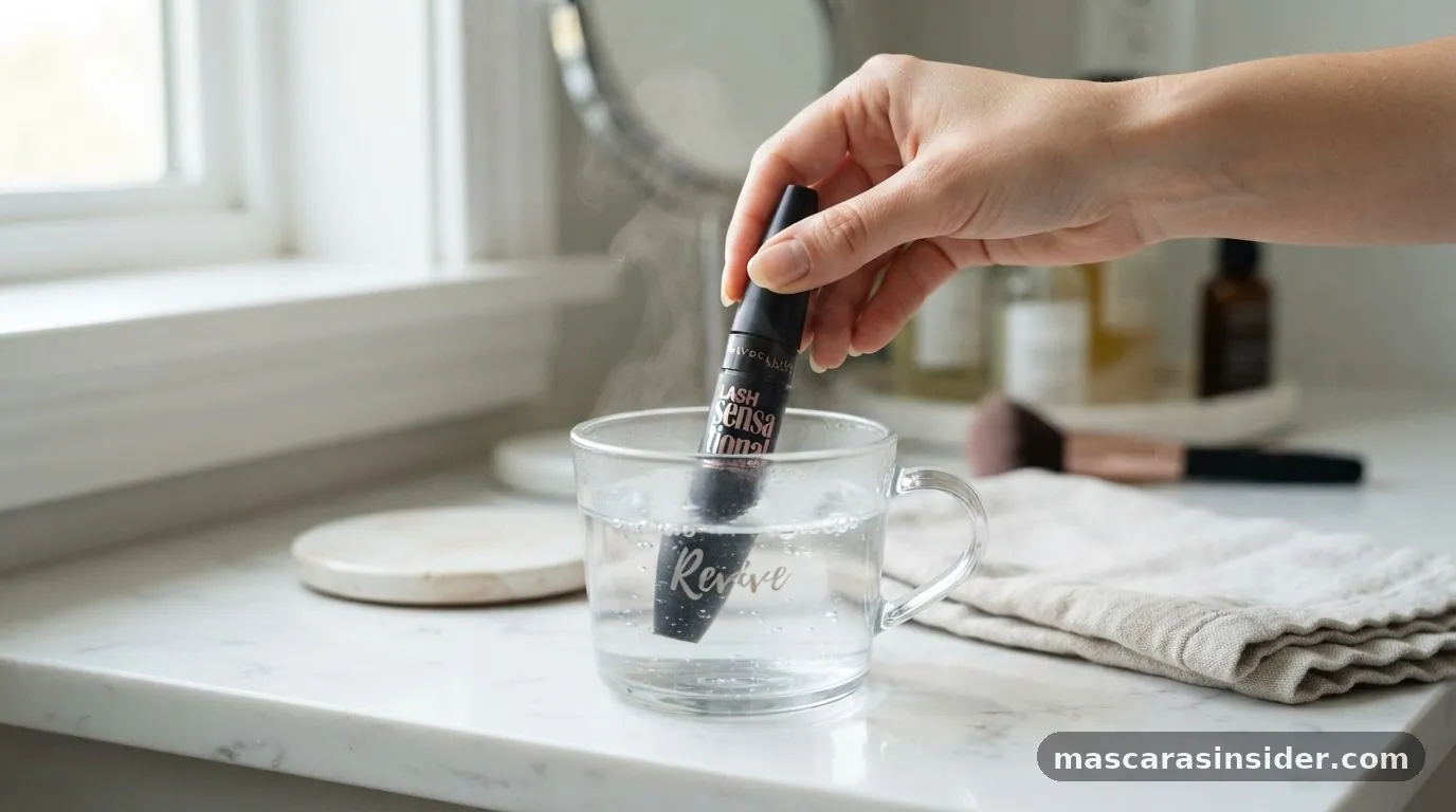 The Hot Water Bath Technique - how to fix dried mascara without eye drops