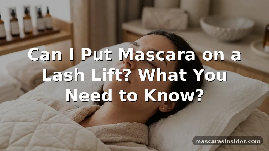 can i put mascara on a lash lift