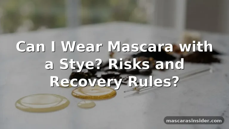 can i wear mascara with a stye