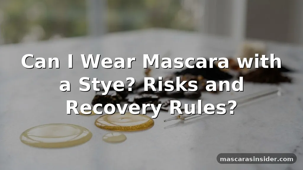 can i wear mascara with a stye