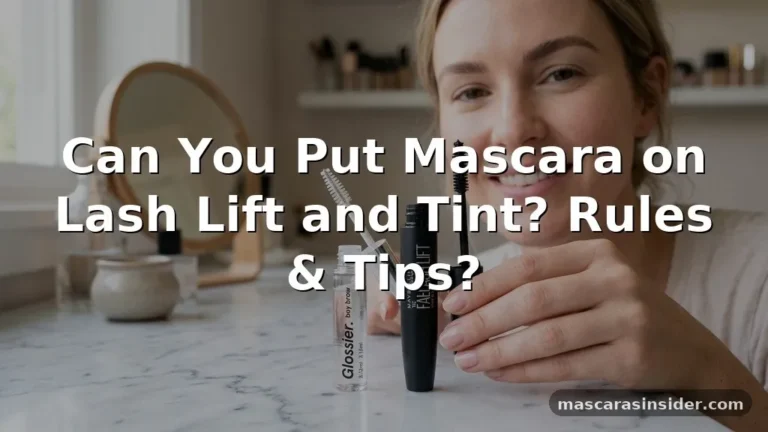 can you put mascara on lash lift and tint