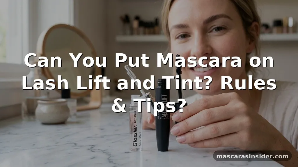 can you put mascara on lash lift and tint