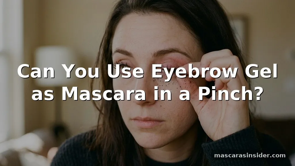 can you use eyebrow gel as mascara