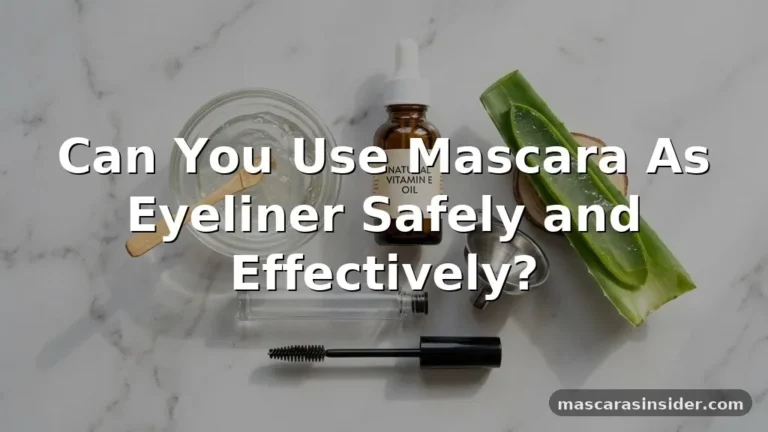 can you use mascara as eyeliner