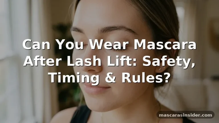 can you wear mascara after lash lift