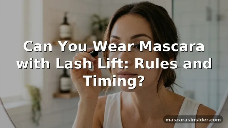can you wear mascara with lash lift