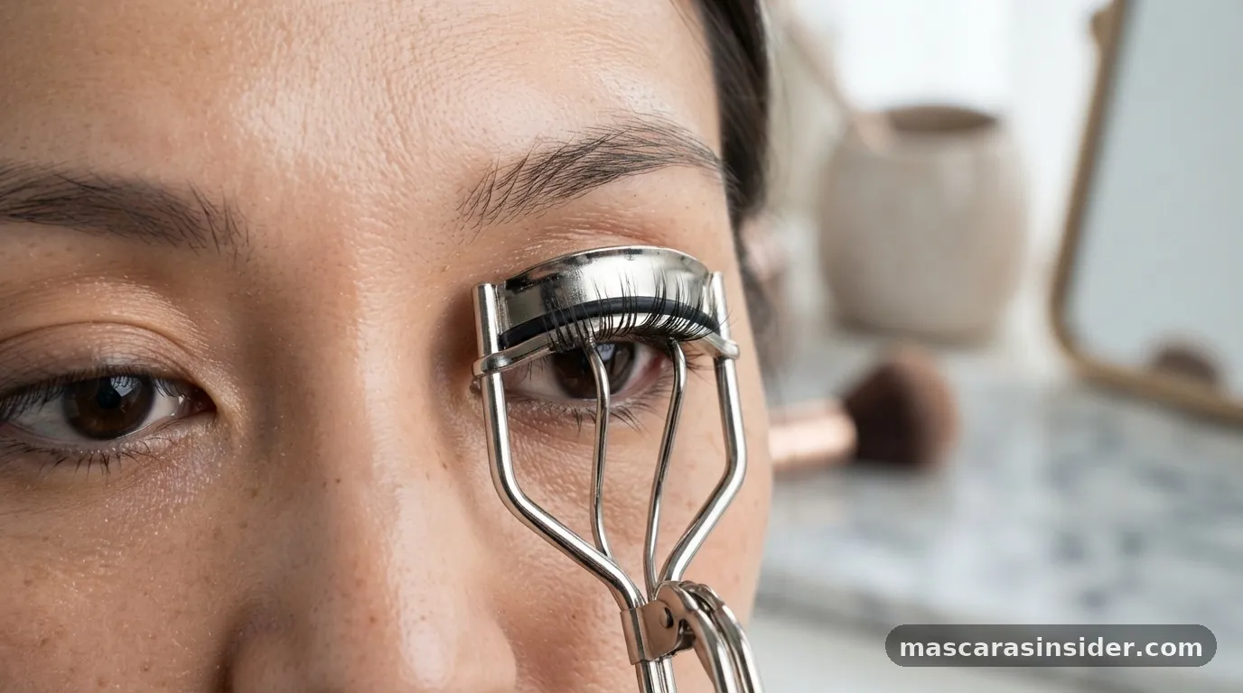 do i curl my lashes before or after mascara