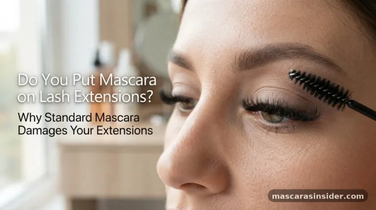 do you put mascara on lash extensions
