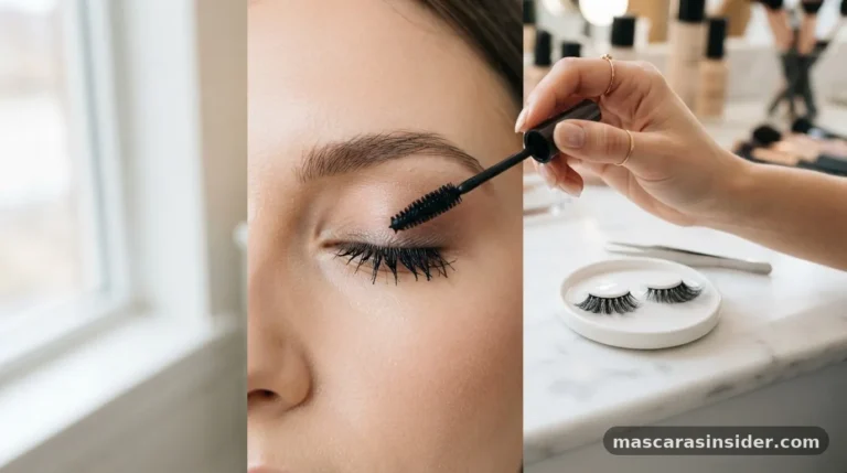 do you put on mascara before fake lashes