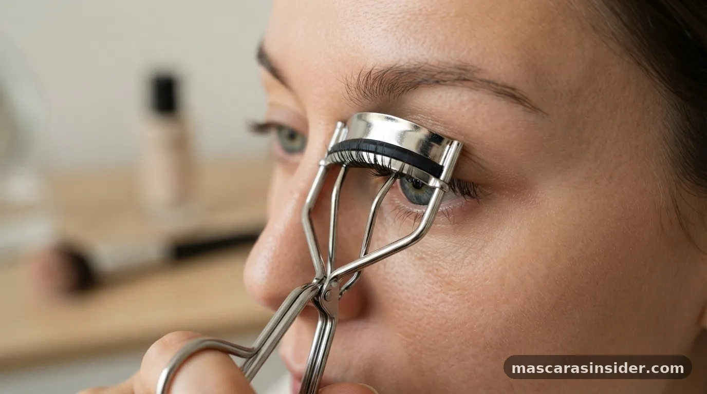 do you use an eyelash curler before or after mascara