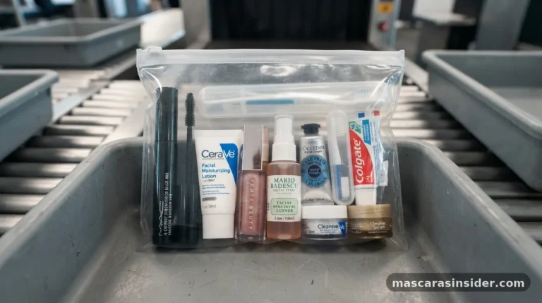 does mascara have to go in liquids bag