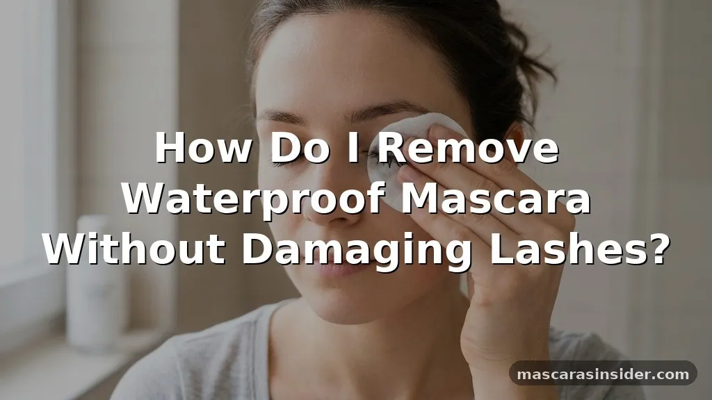 how do i remove waterproof mascara