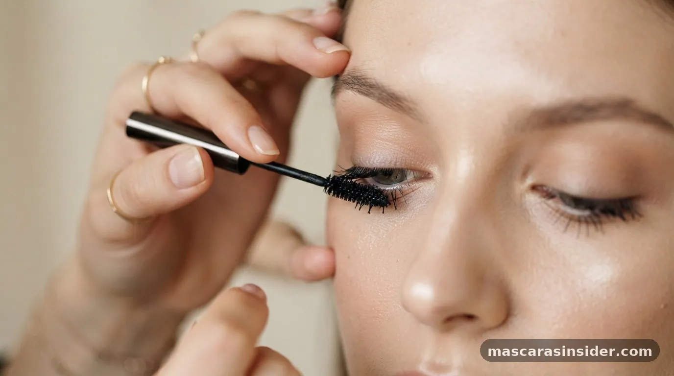how to apply mascara to bottom lashes