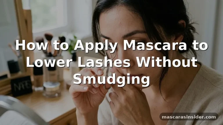 how to apply mascara to lower lashes
