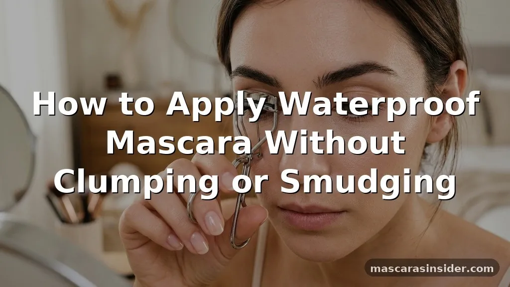 how to apply waterproof mascara