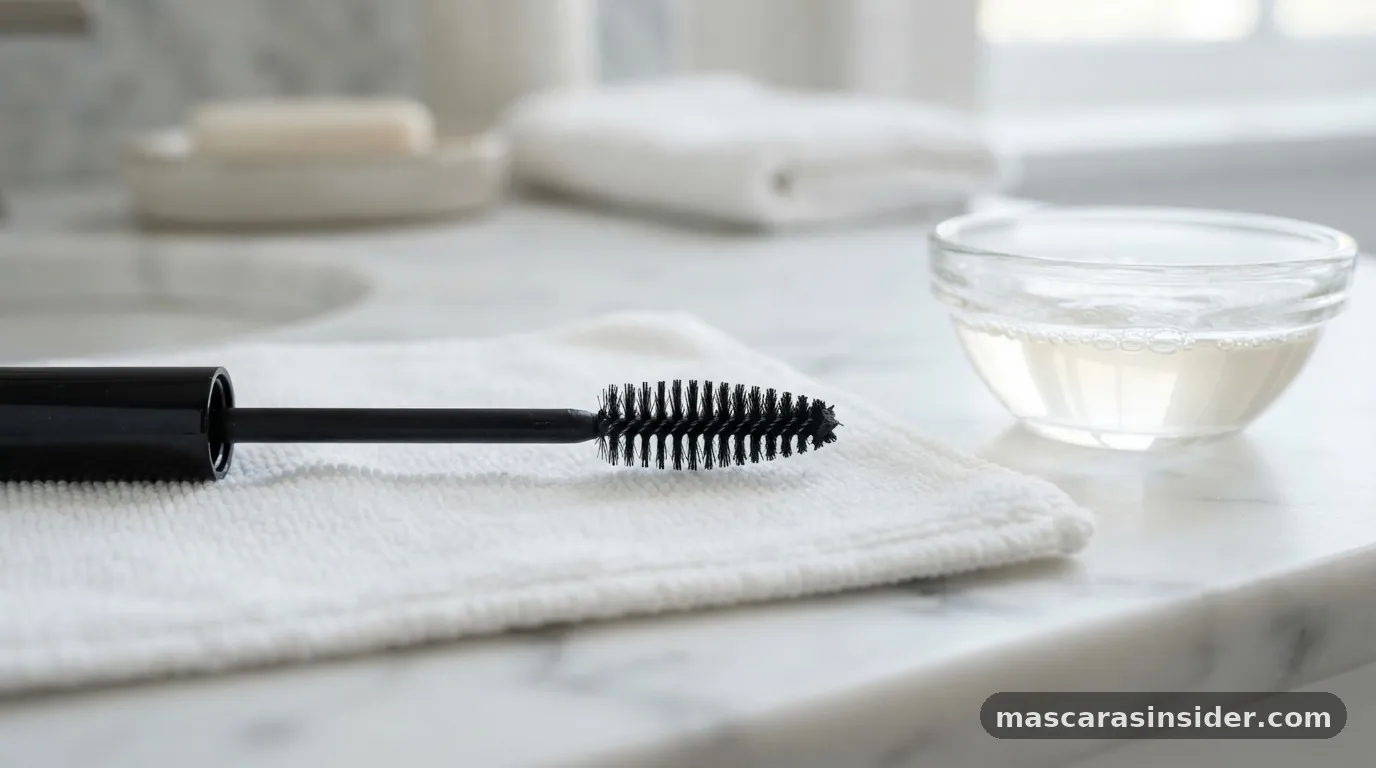 how to clean mascara wand